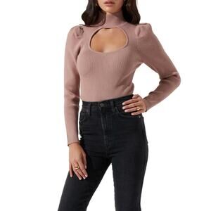 ASTR The Label NWT Pink Cutout Sweater Small Bodysuit Coquette Ballerina